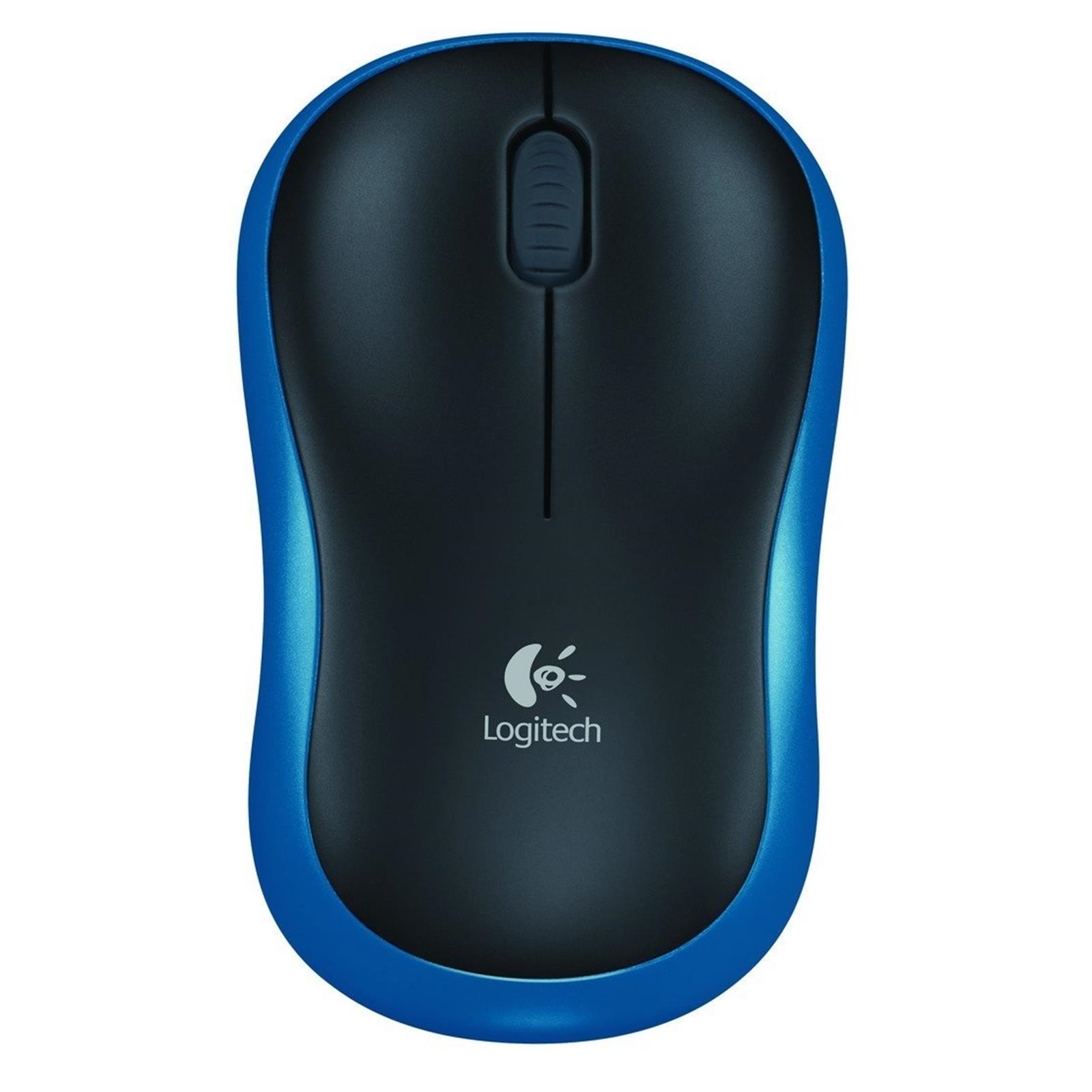 Logitech M185 Wireless Mouse, 2.4GHz with USB Mini Receiver, 12-Month Battery Life, 1000 DPI Optical Tracking, Ambidextrous, Compatible with PC, Mac, Laptop, Black and Blue