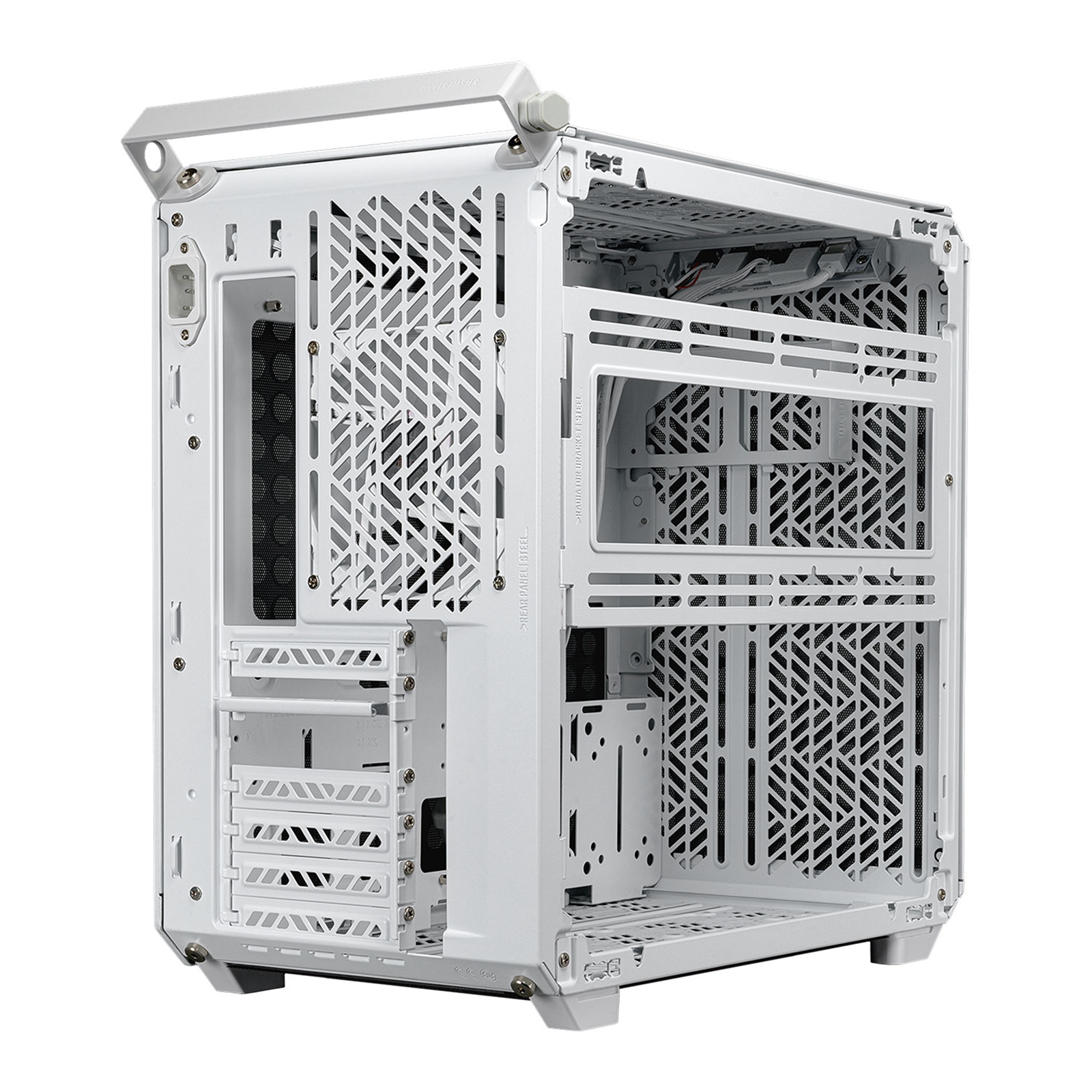 Cooler Master Qube 500 Flatpack, White, Modular Mid-Tower w/ Tempered Glass Window, E-ATX/ATX/MicroATX/Mini-ITX